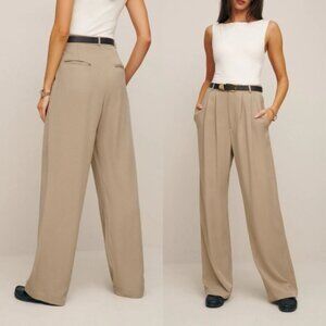 REFORMATION Mason Pants in Mushroom
